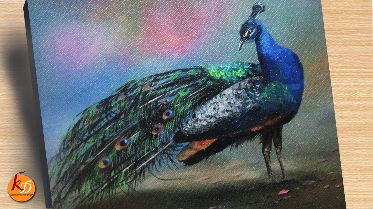 A Beautiful Peacock Acrylic Painting🦚🦚 | मोर का चित्र | Episode 