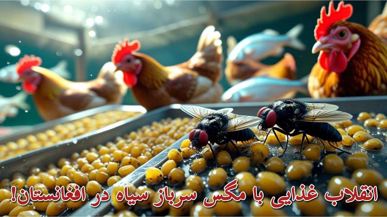 پرورش مگس سرباز سیاه در افغانستان | خوراک ارزان برای مرغ و ماهی با زباله‌های خانگی!
