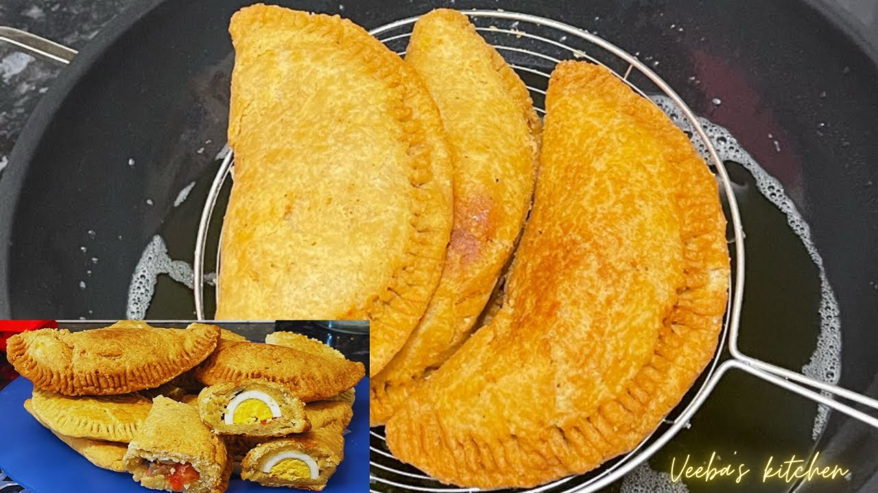 Deliciously rich & flaky fried egg pie | Best Ghanaian snack you will ever make | @ Veeba's kitchen.