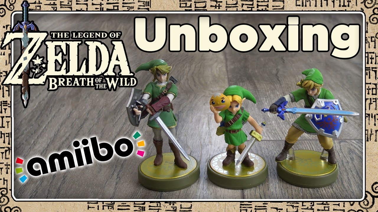 THE LEGEND OF ZELDA Link amiibo (Majoras Mask, Twilight Princess & Skyward Sword) UNBOXING IN 4K
