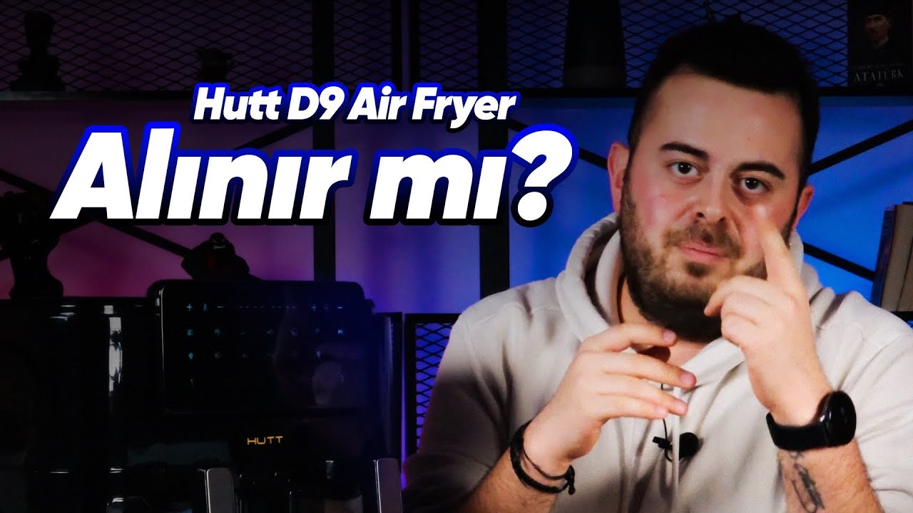 Tesla Ekran Air Fryer | Hutt D9 Air Fryer &Ccedil;ift Hazne Toplam 9 Litre