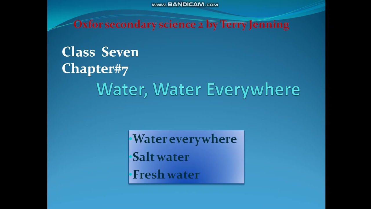 water everywhere first lecture of sir Faisal | Oxford grade 7