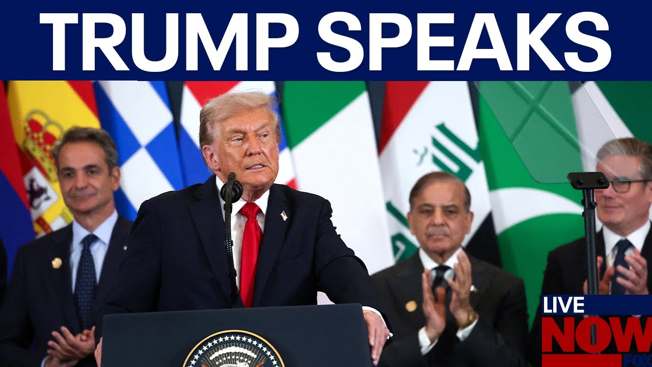 Trump & world leaders speak after signing Gaza peace plan