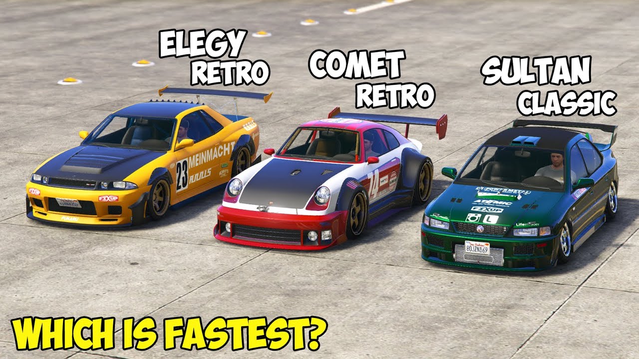 GTA 5 - ELEGY RETRO vs COMET RETRO vs SULTAN CLASSIC - Which is Fastest?