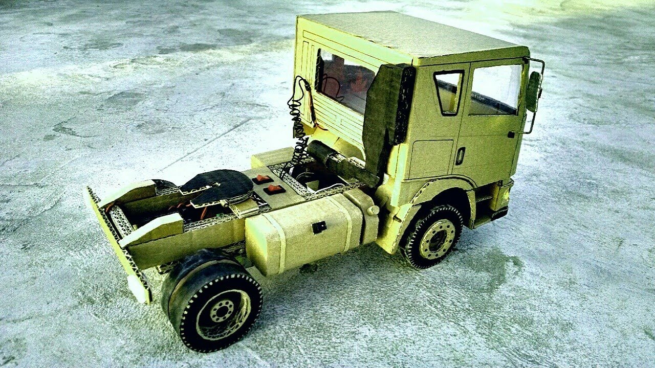 How to make truck with cardboard | homemade remote control mahindra blazo x40 truck
