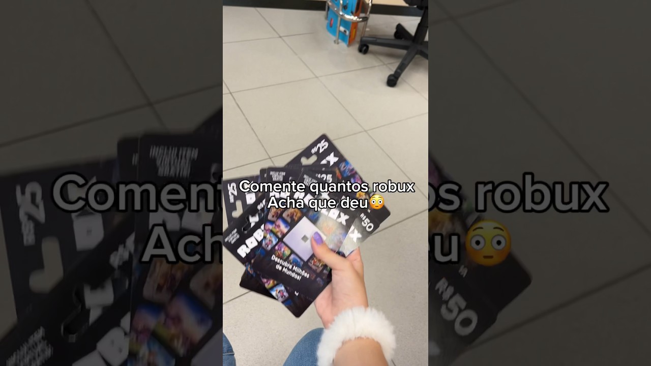 Comprei os cart&otilde;es do roblox!! 😍 #viral #roblox