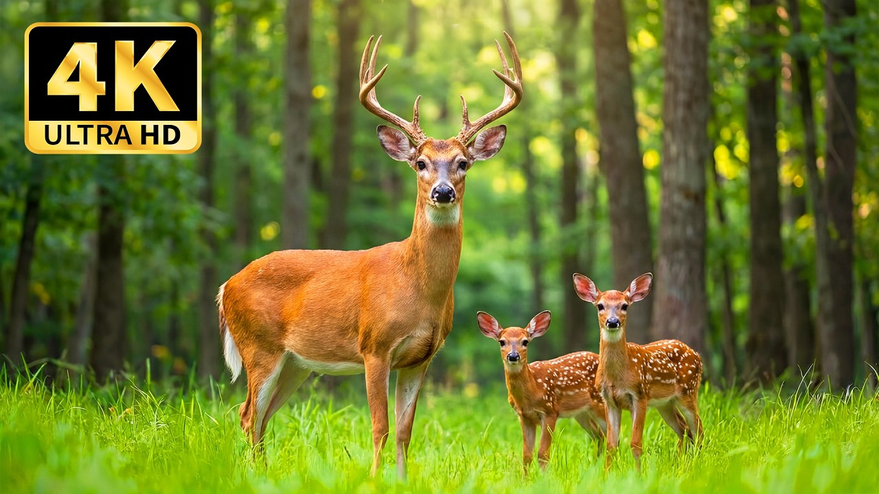 Explore Jungle Animals in 4K | Serene Nature Moments with Gentle Music