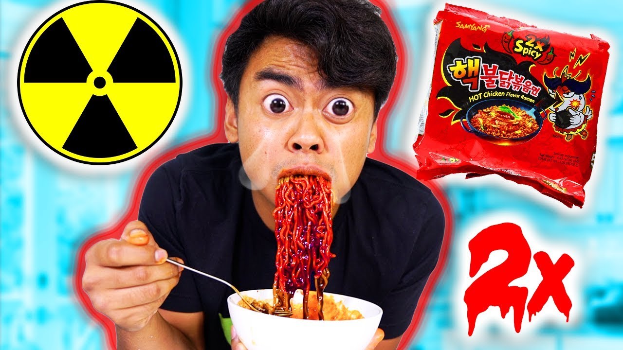 NUCLEAR FIRE NOODLE CHALLENGE! 2x!