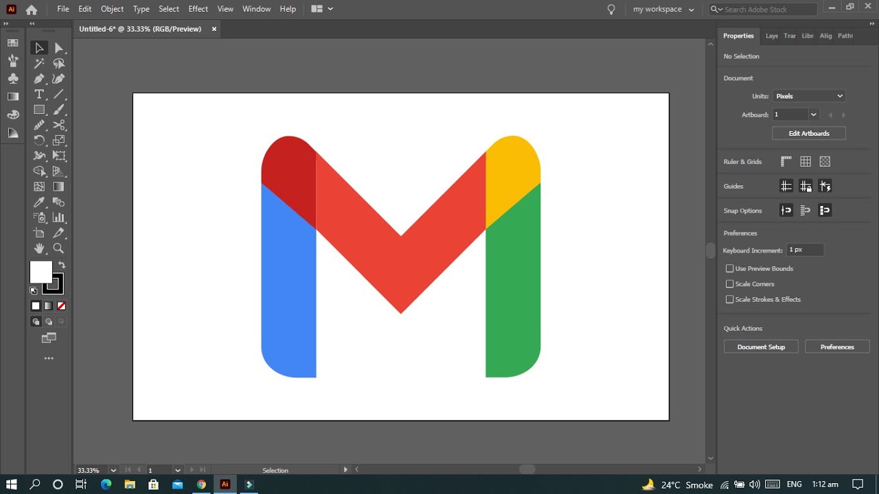 Make Gmail Logo in Adobe Illustrator | Create Google Mail Logo 2021 | Illustrator tips