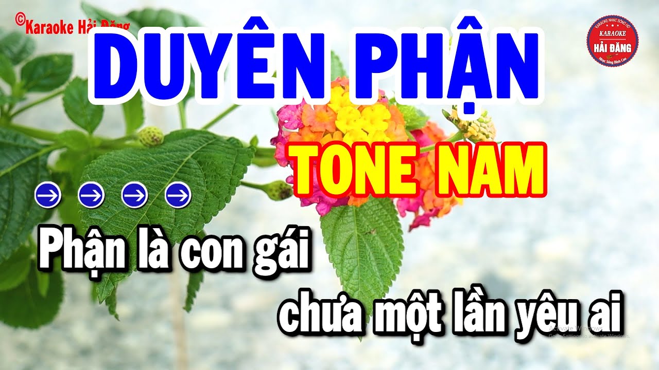 Karaoke Duyên Phận Tone Nam Nhạc Sống Beat Chuẩn Dễ Hát 2025 | Karaoke Hải Đăng