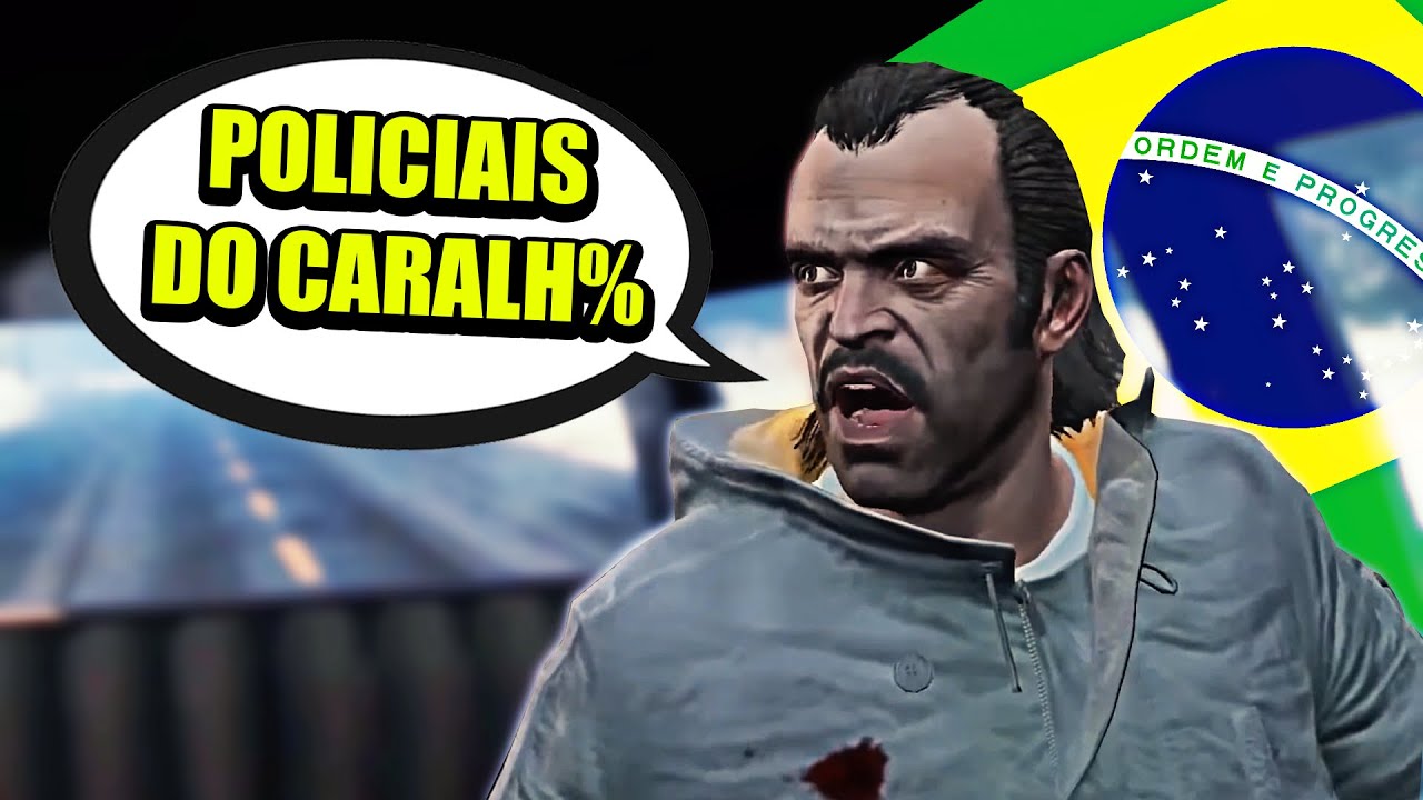 Michael e Trevor do GTA 5 falando EM PORTUGUÊS - GTA 5 DUBLADO, incrível