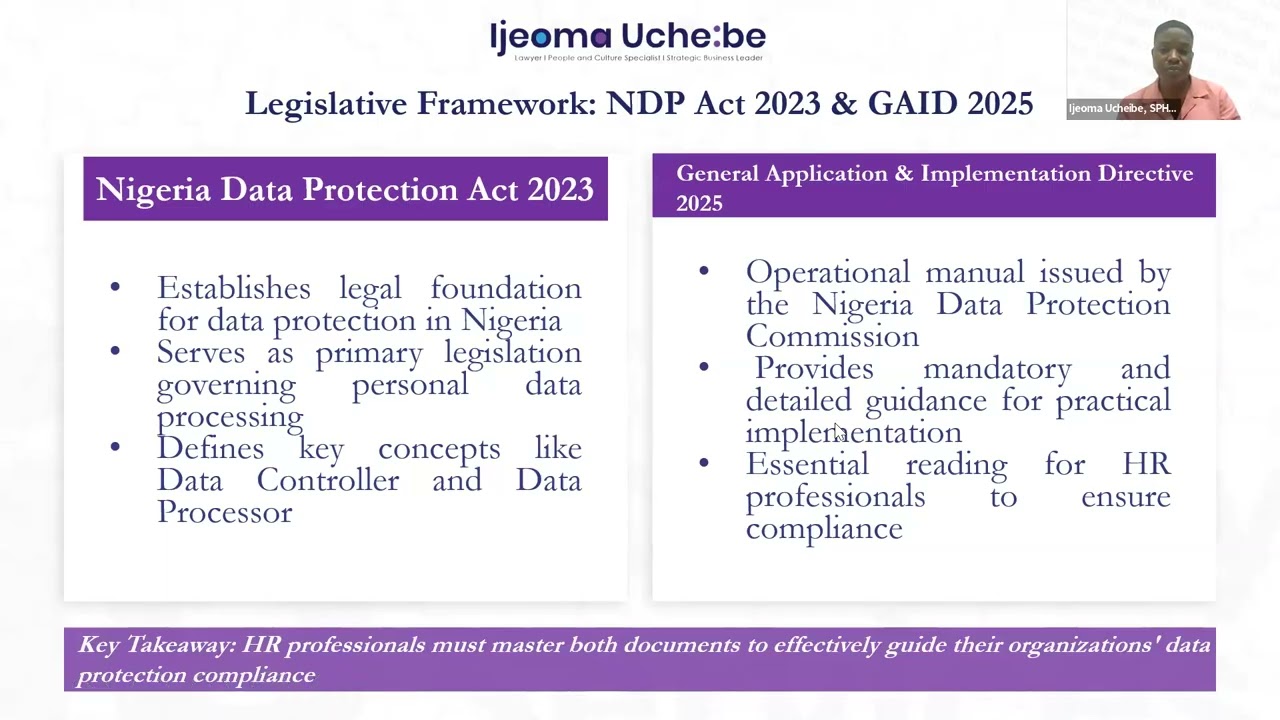 Protecting Employee Data - Compliance Under the NDPA 2023 and GAID 2025