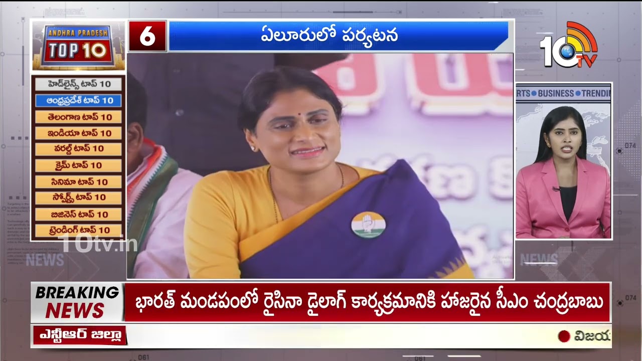 AP Top 10 News : అన్నయ్యకు అభినందనలు | సీఎం చంద్రబాబుపై విమర్శలు | 10TV News