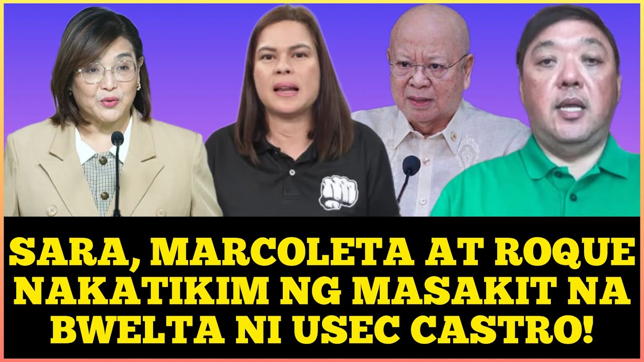 Live! USEC CASTRO, PINATIKIM NG MASAKIT NA BWELTA SI MARCOLETA AT VP SARA!