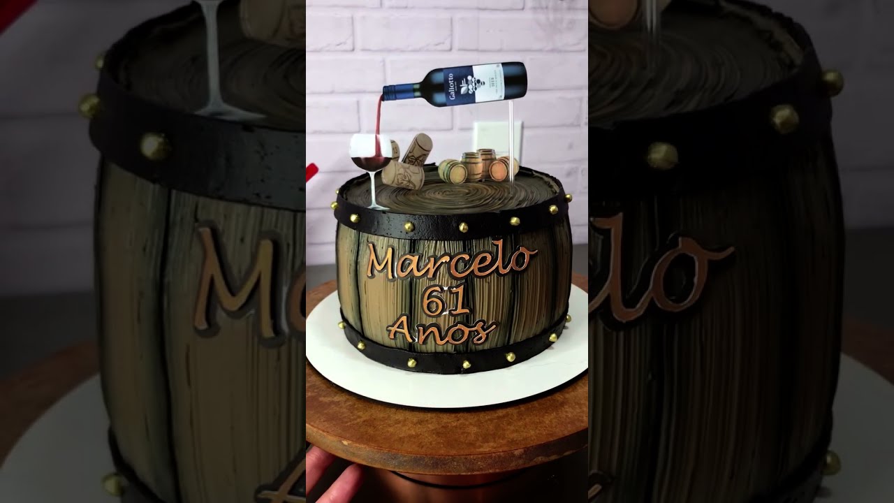 Decorando Bolo Barril de Vinho (Chantininho)