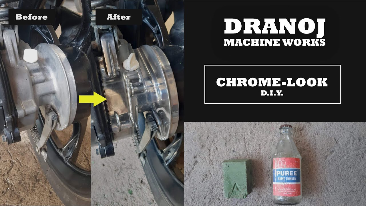 Crank case Mirror polish using paint thinner and buffing soap