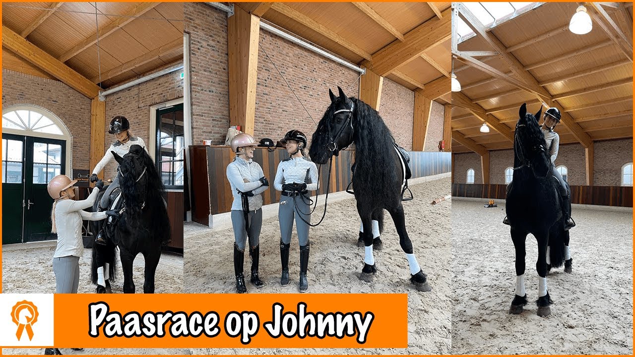 Britt en Benthe racen tegen elkaar | PaardenpraatTV