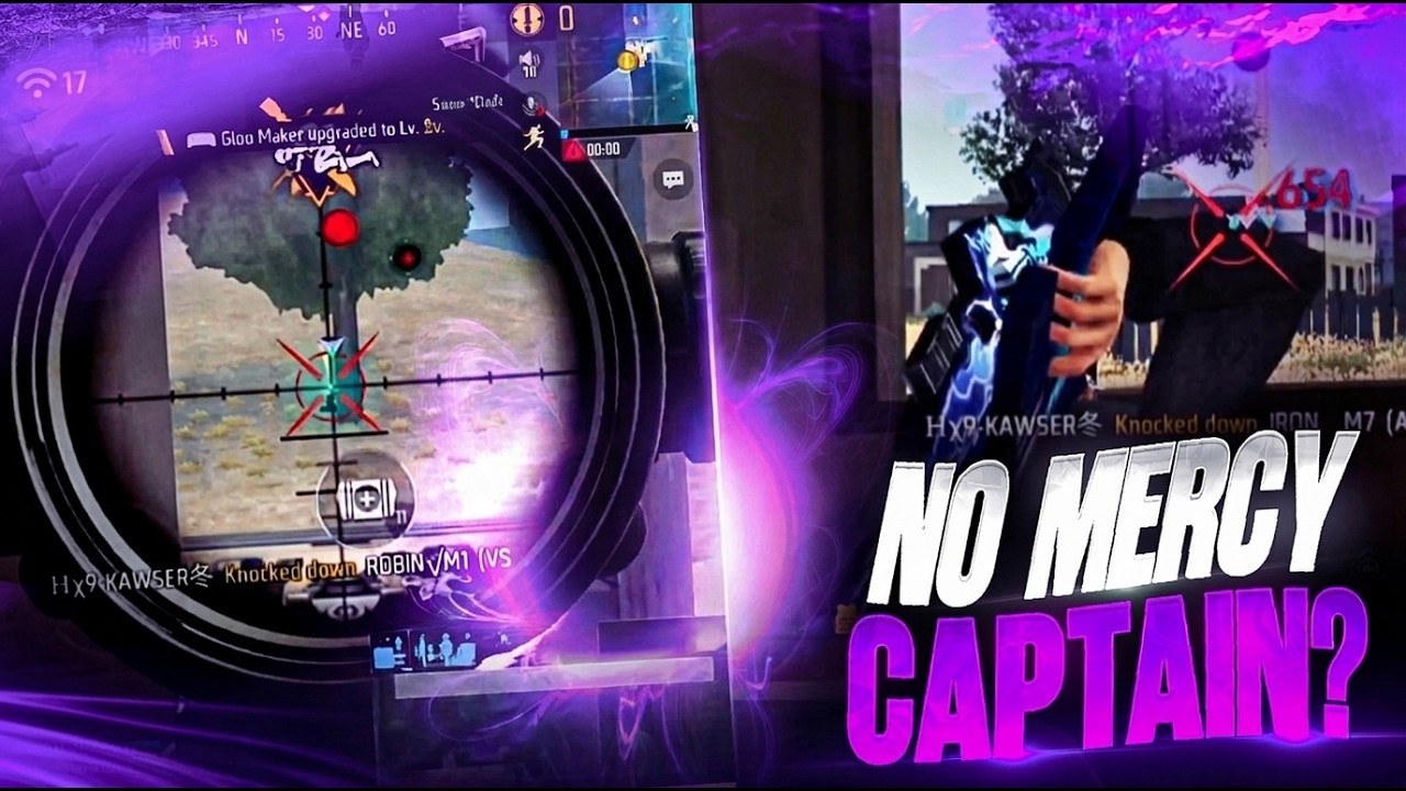 NO MERCY VERSION UNLOCKED BY CAPTAIN | FREE FIRE TOURNAMENT HIGHLIGHT I HX9 KAWSER
