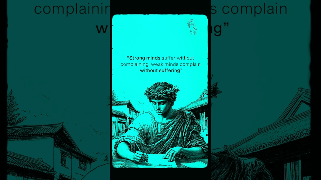 Strong minds suffer without complaining, weak minds complain without suffering.