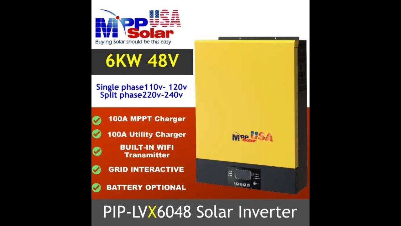 MPP Solar LVX6048 6kW Solar Inverter Battery-less Operation Overview   Watts247