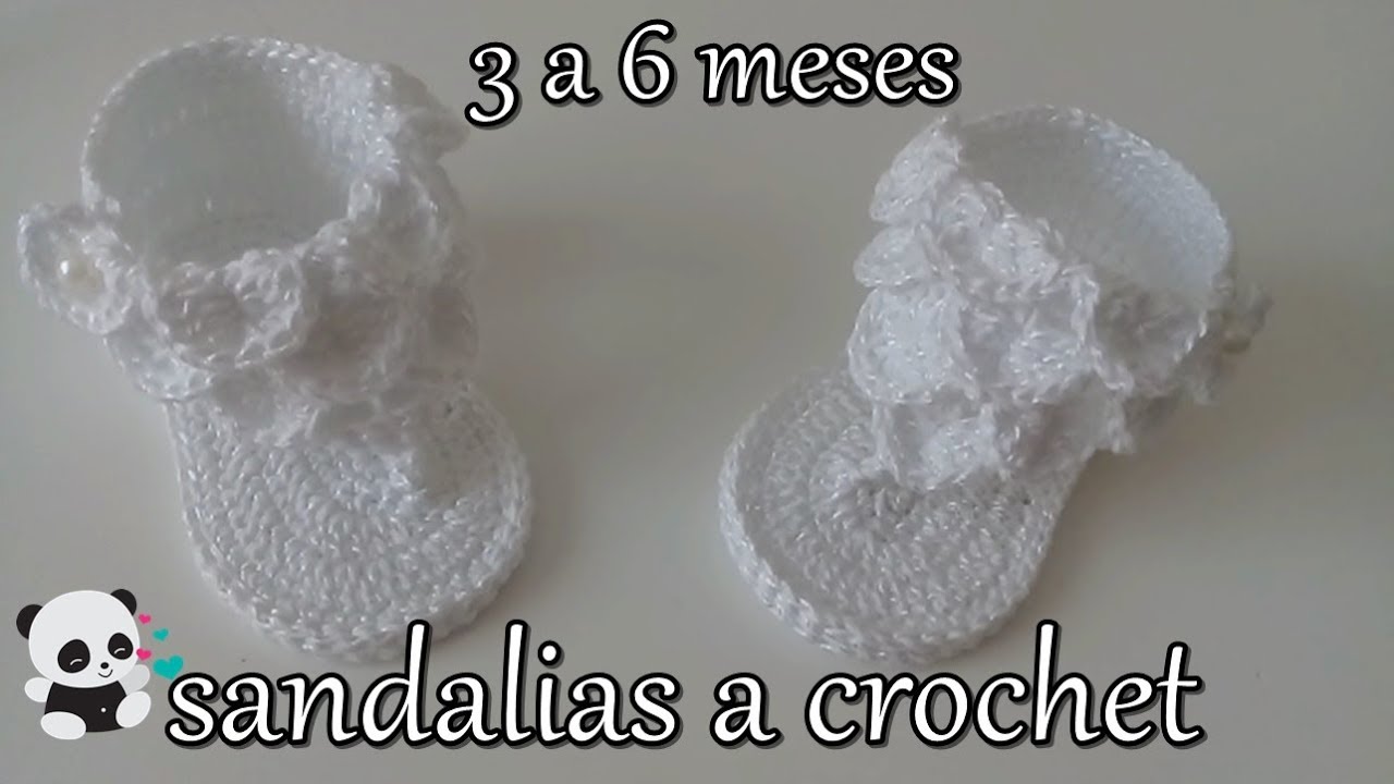 Sandalias a crochet en punto cocodrilo para bebé