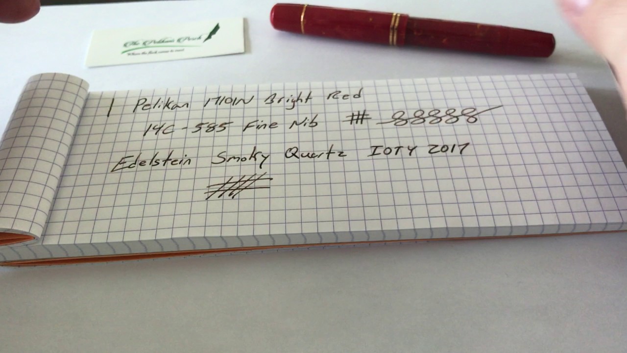 Pelikan M101N Bright Red (2017) Writing Sample