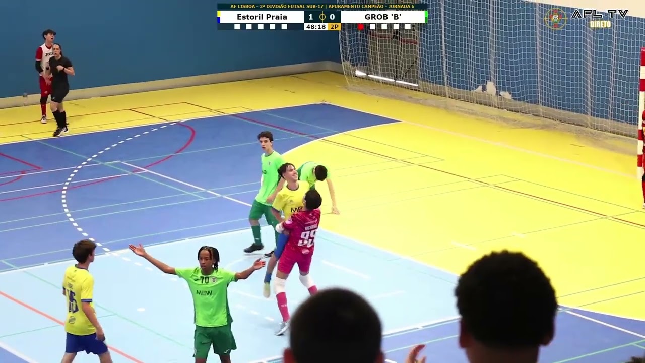 Resumo - GD Estoril Praia x GROB 'B' - 3ª Divisão Futsal Sub-17 - Apuramento Campeão