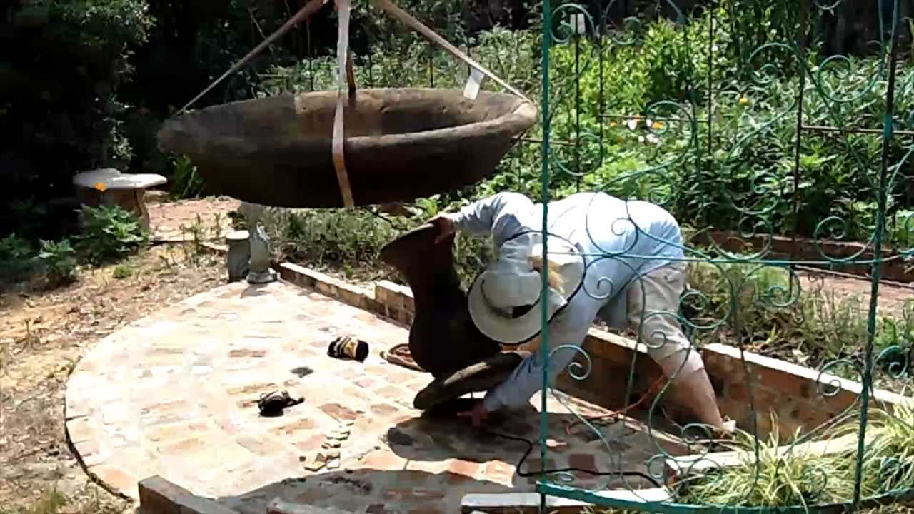 how to assemble 3 tier garden fountain