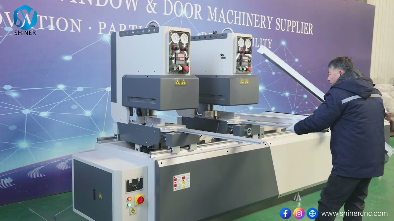 UPVC window door double head seamless welding machine