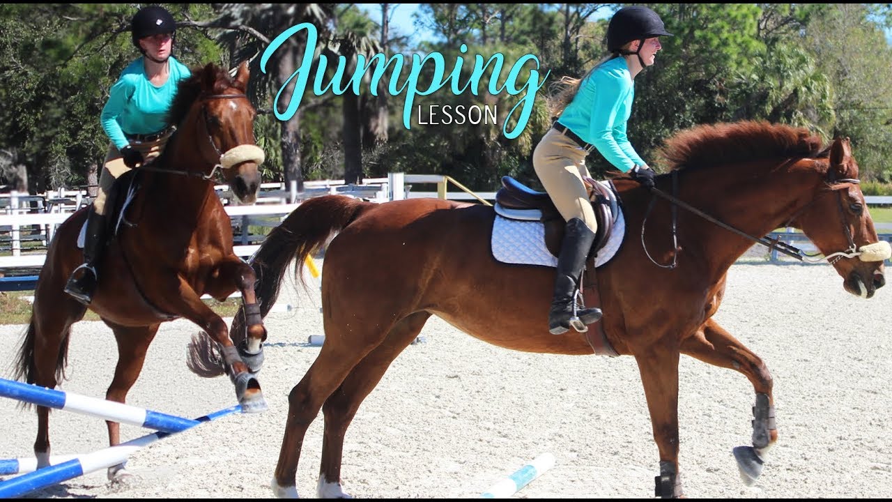 Taking a Jumping Lesson! Different Horse and New Barn!