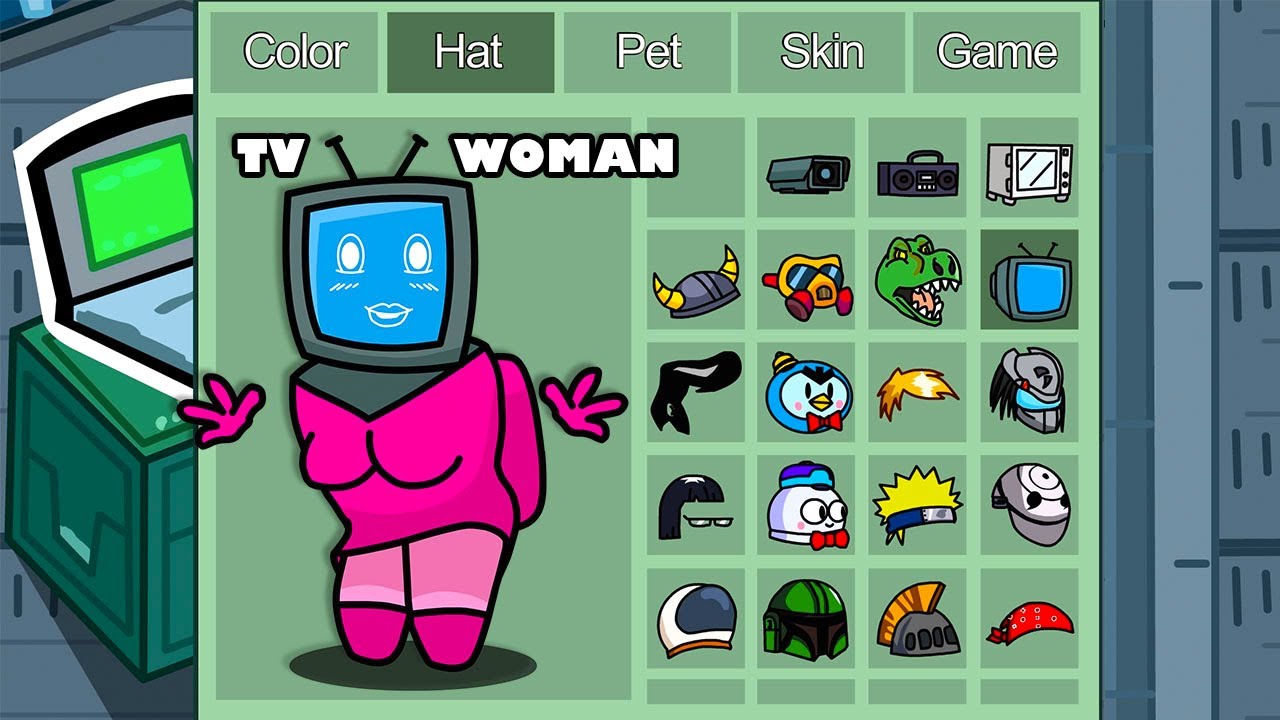 TV woman in Among Us ◉ funny animation - 1000 iQ impostor