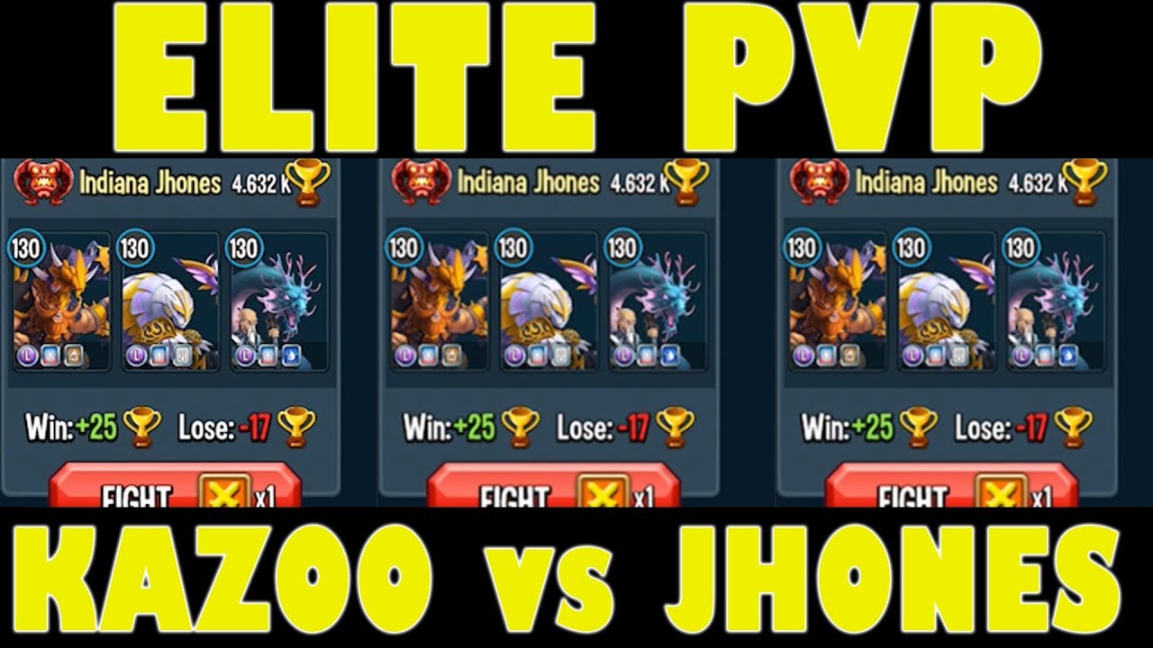 Monster Legends | Taking On The #1 PvP Player | Kazoo Kid Remix VS Indiana Jhones | ELITE PvP