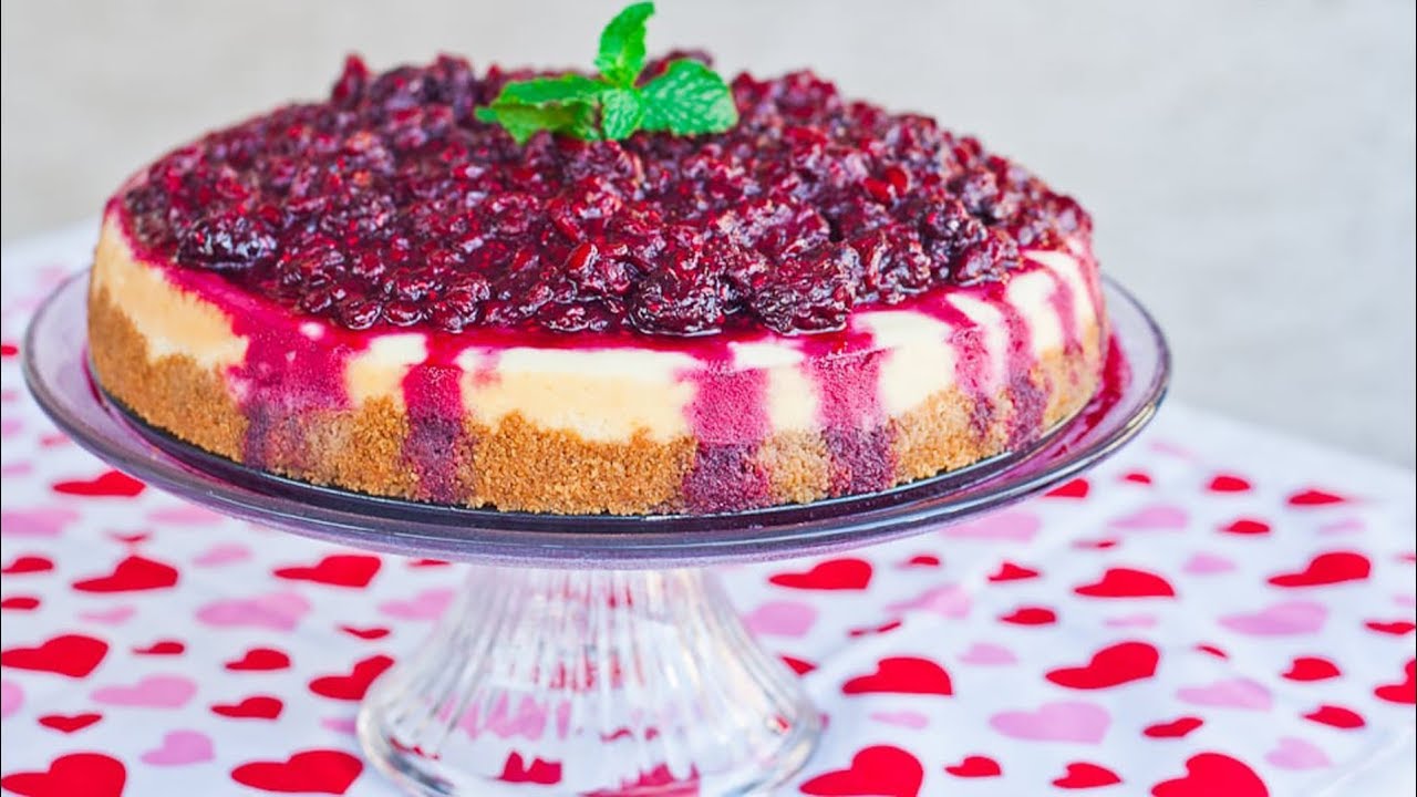 Pomegranate Raspberry Cheesecake Recipe