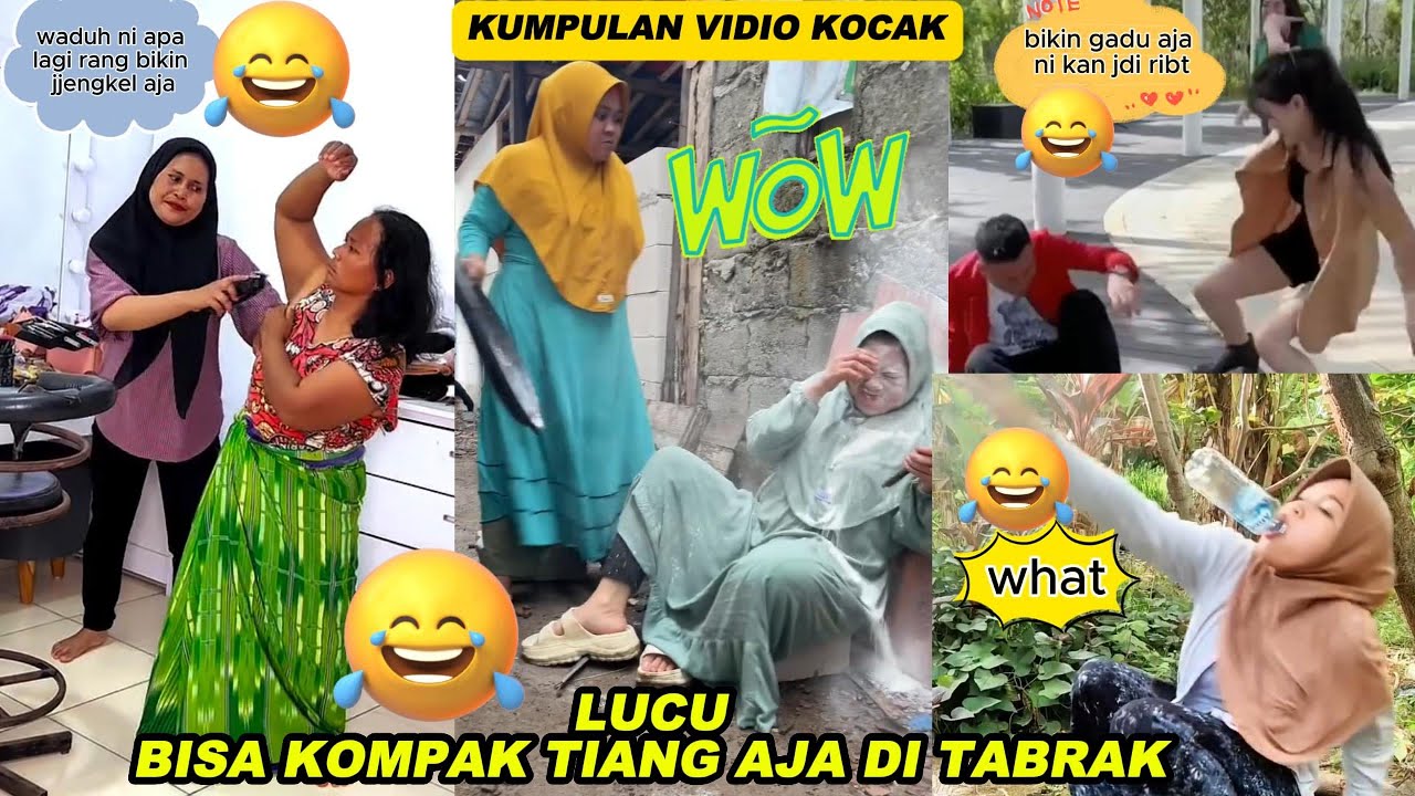 HIBURAN KOMEDI LUCU BISA KOMPAK KENA TIANG BIIN KOCAK !! KUMPULAN VIDIO LUCU