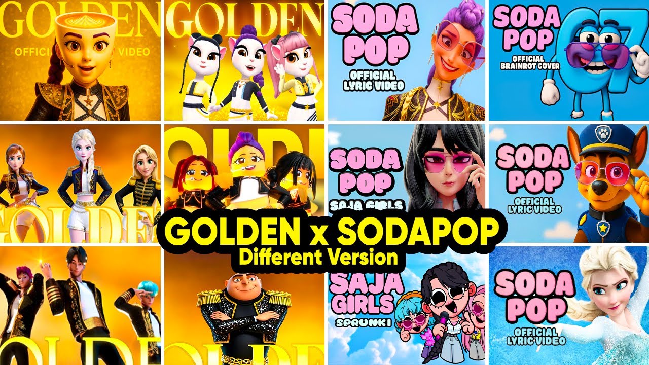 Песни GOLDEN x Soda Pop и песни Kpop Demon Hunters в разных версиях