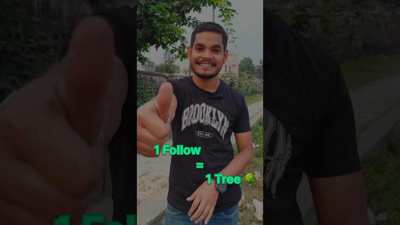 Day 7, Your 1 Follow we will plant one tree 🌳    