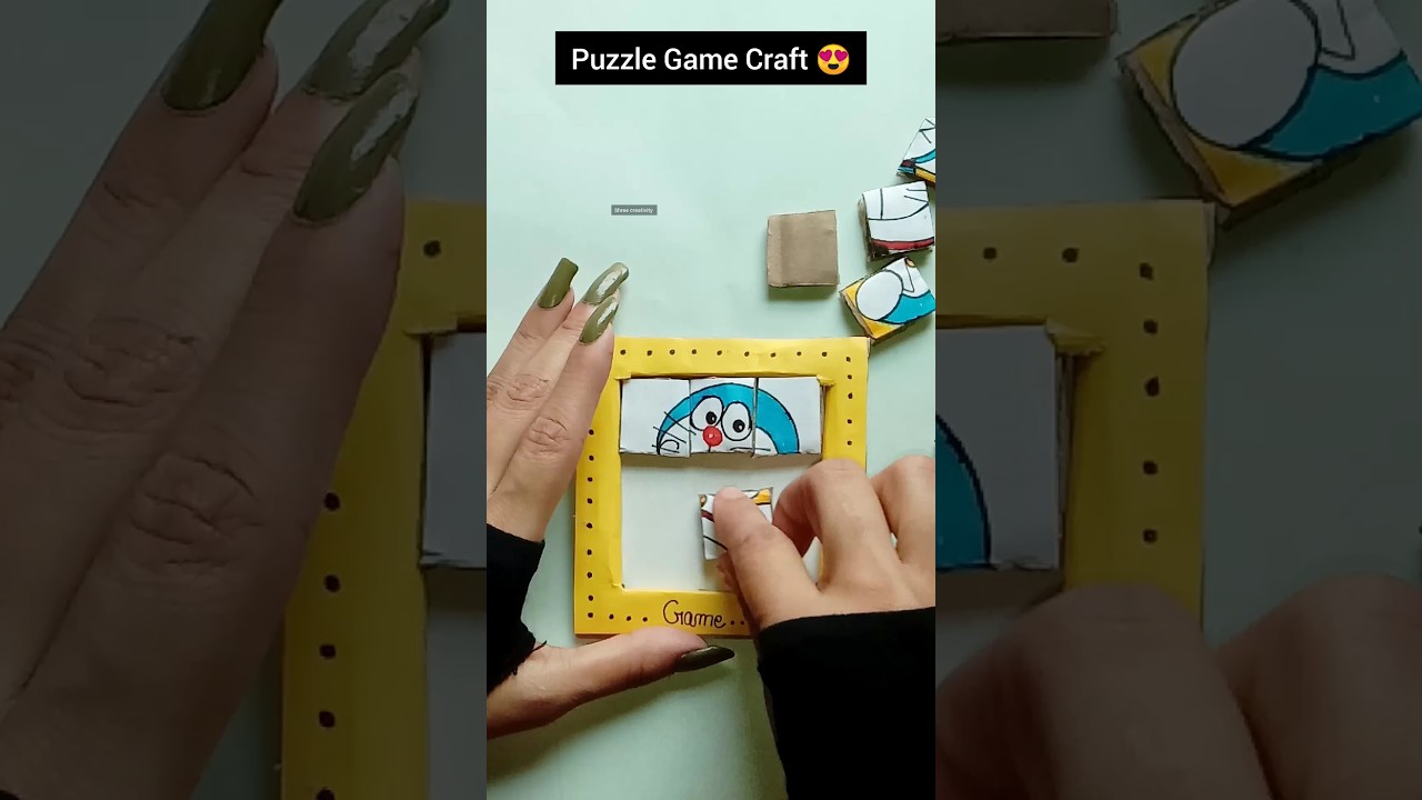 DIY puzzle game craft 😍  #shortsfeed #youtubeshorts #puzzle #craft #mini #creative #diy #game