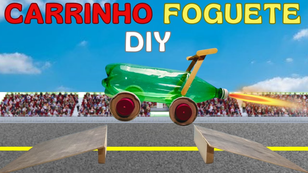 🚀 Carrinho Foguete Caseiro Que Anda Sozinho! DIY #carrinhocaseiro#foguetecaseiro#carrinhofoguete