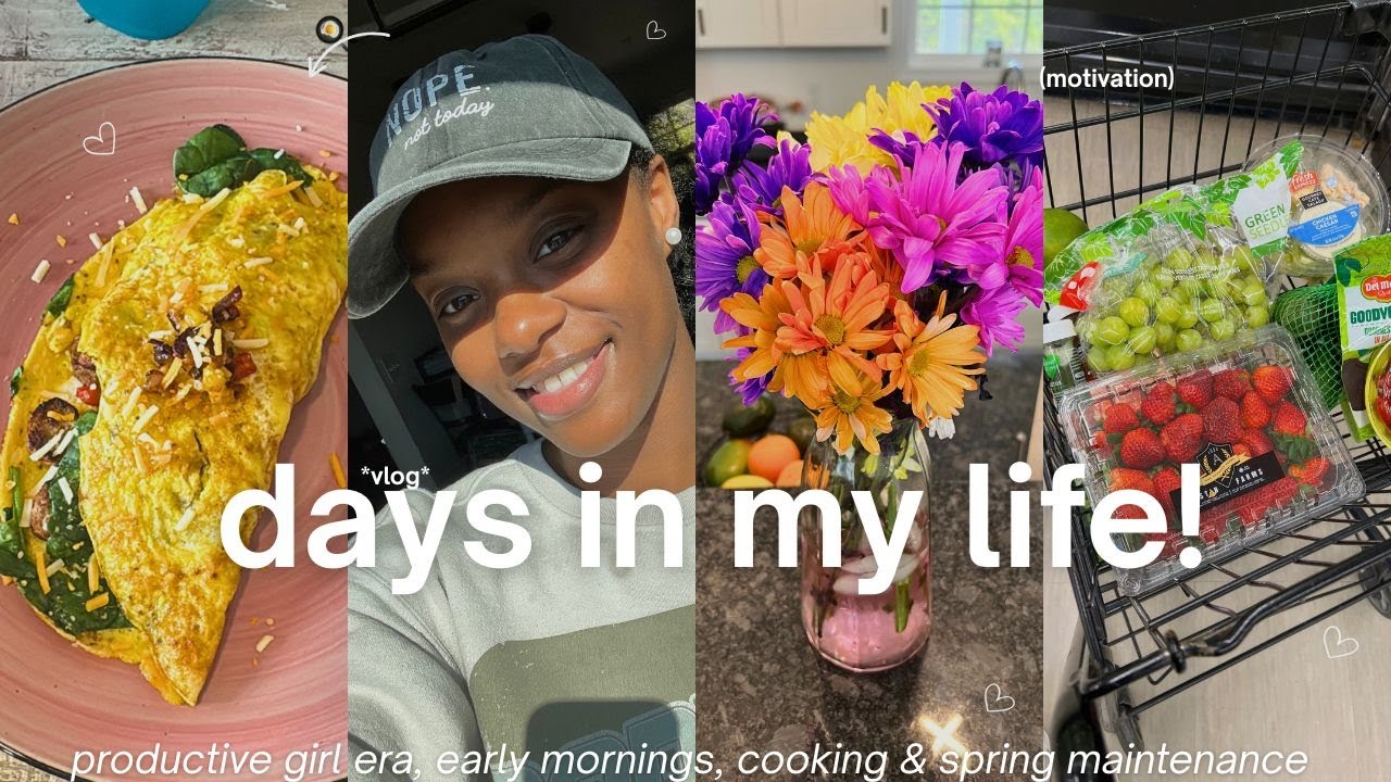 VLOG!🌼 productive girl era + early mornings + cleaning + staying discipline + meal prepping & more!