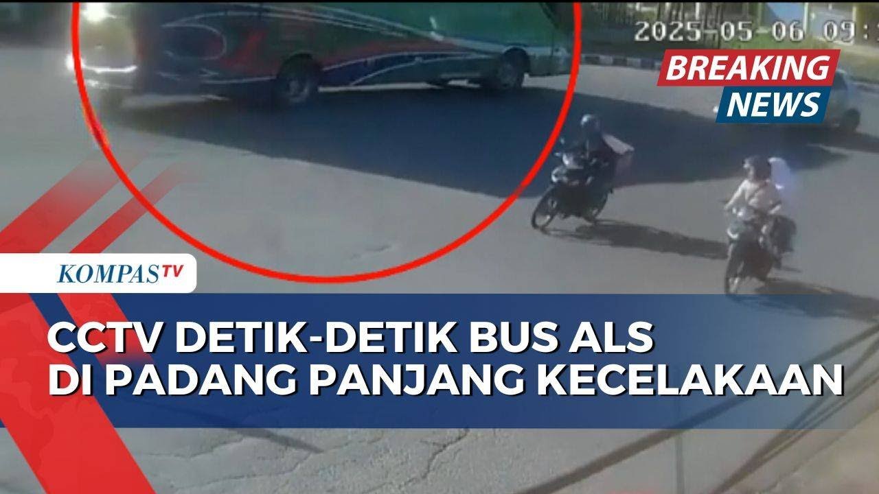 Detik-Detik Bus ALS Kecelakaan di Padang Panjang, Ini Rekaman CCTV nya!
