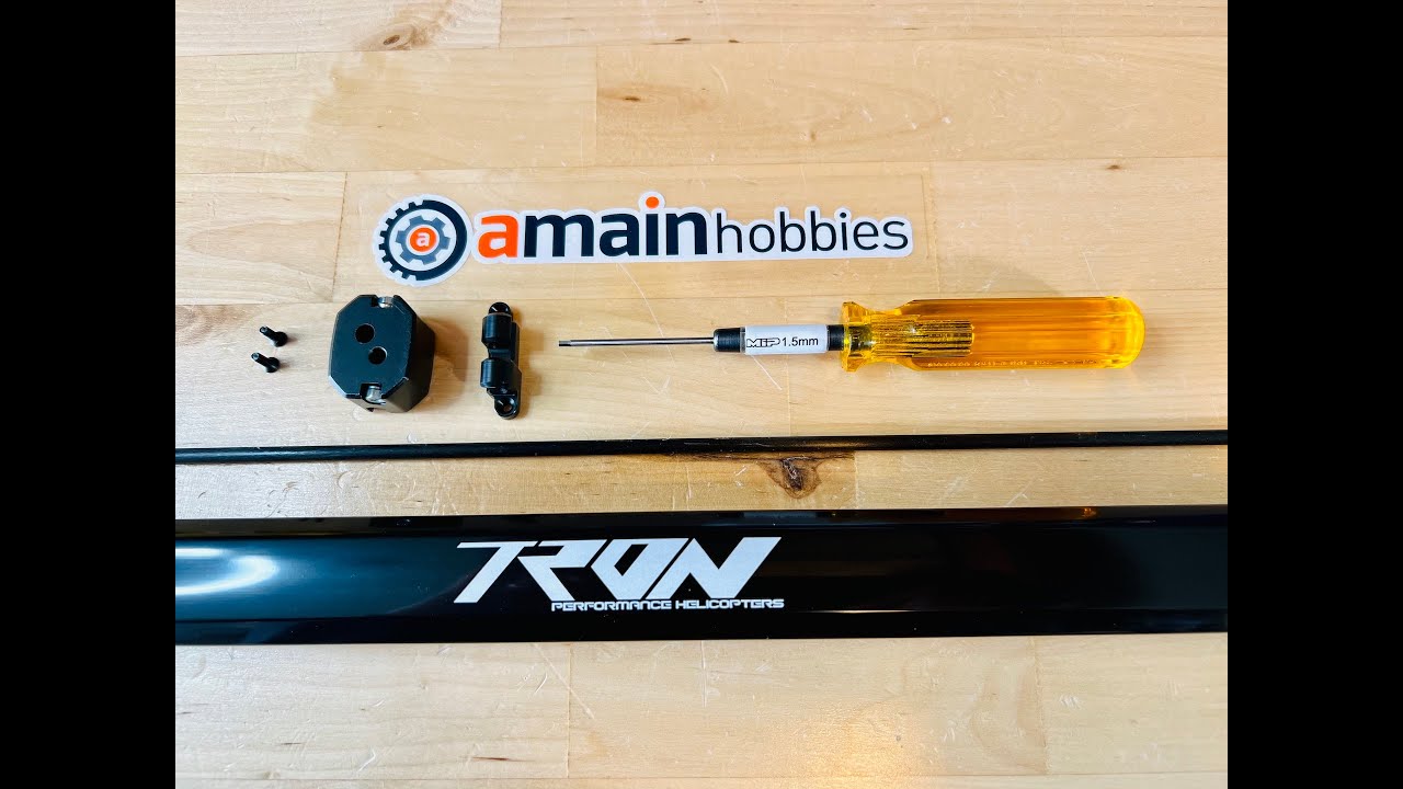 Tron helicopters tail rod guide assembly   HD 1080p