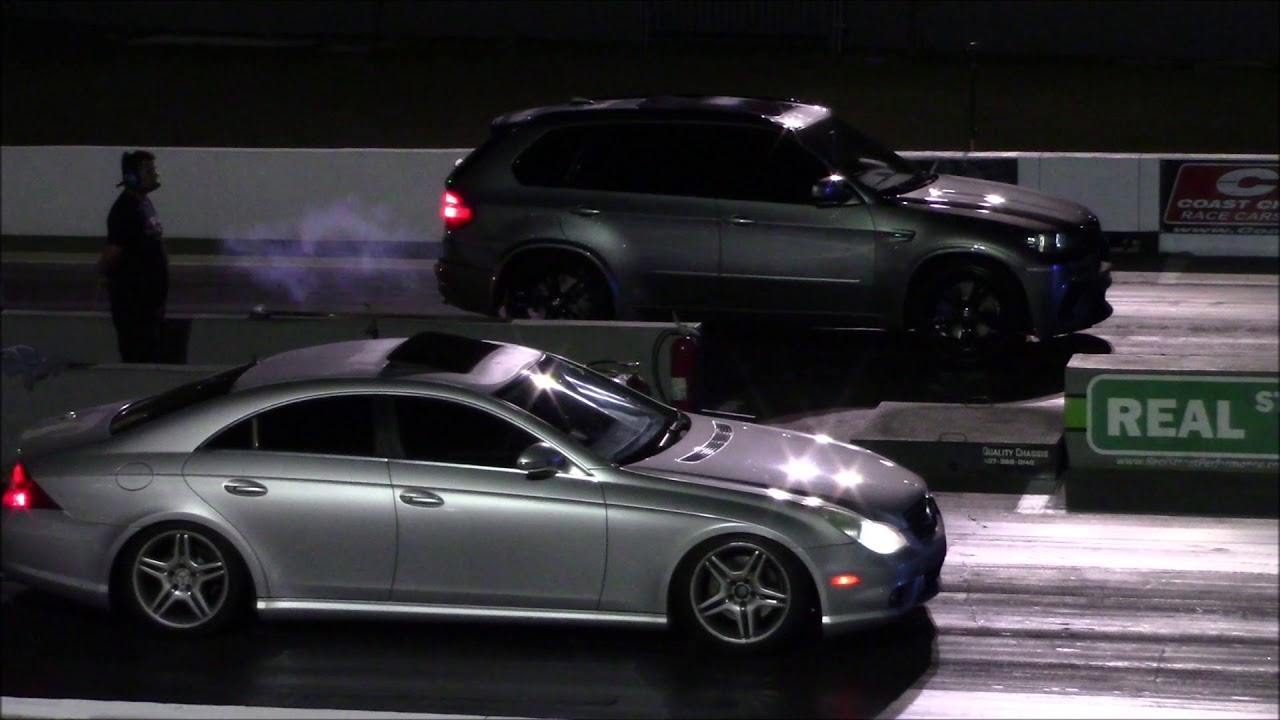 BMW X5M vs Porsche Macan S, KIA Stinger GT & Mercedes 1/4 Mile