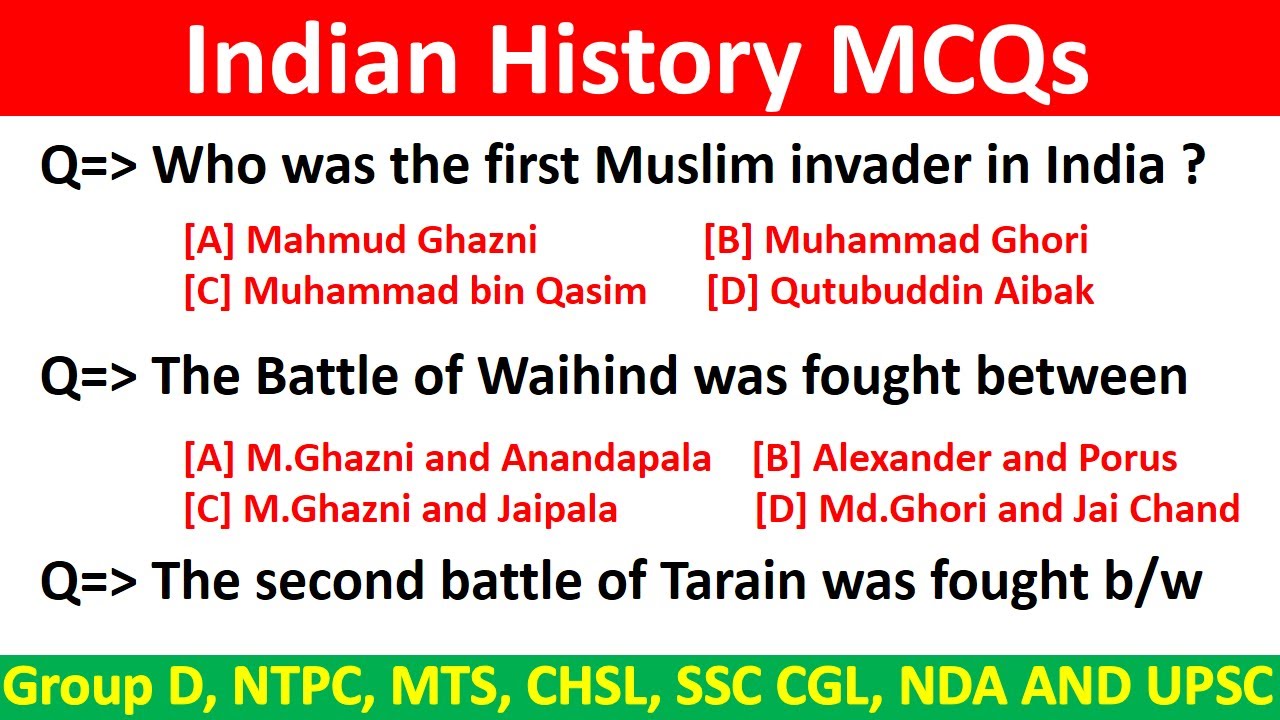 Muhammad Ghori MCQ/ Mahmud Ghazni MCQ/History MCQ & GK/Early Medieval Indian  History MCQ/In English