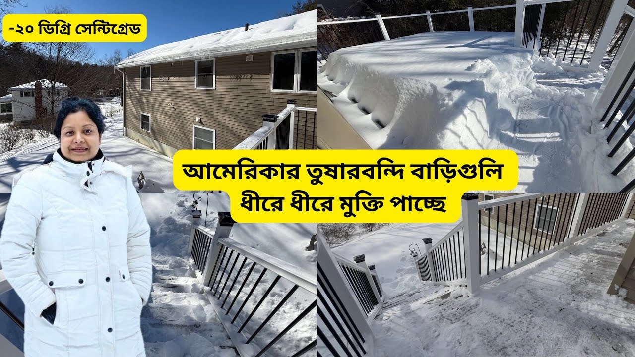 আমেরিকার তুষারবন্দি বাড়িগুলি ধীরে ধীরে মুক্তি পাচ্ছে || Deadly Snowstorm in Boston, USA #snow 