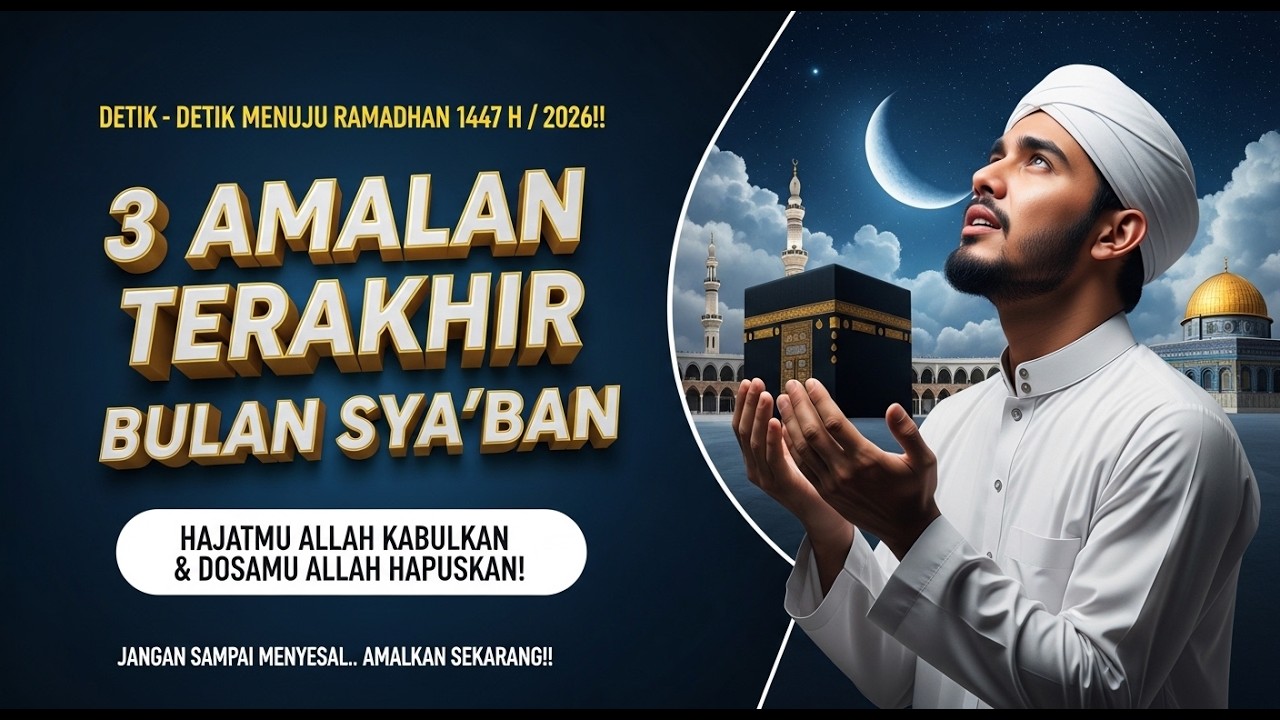 AWAS SYABAN MAU PERGI !! Jangan Tinggalkan Ini 3 Amalan Akhir Syaban Menyambut Puasa Ramadhan 1447 H
