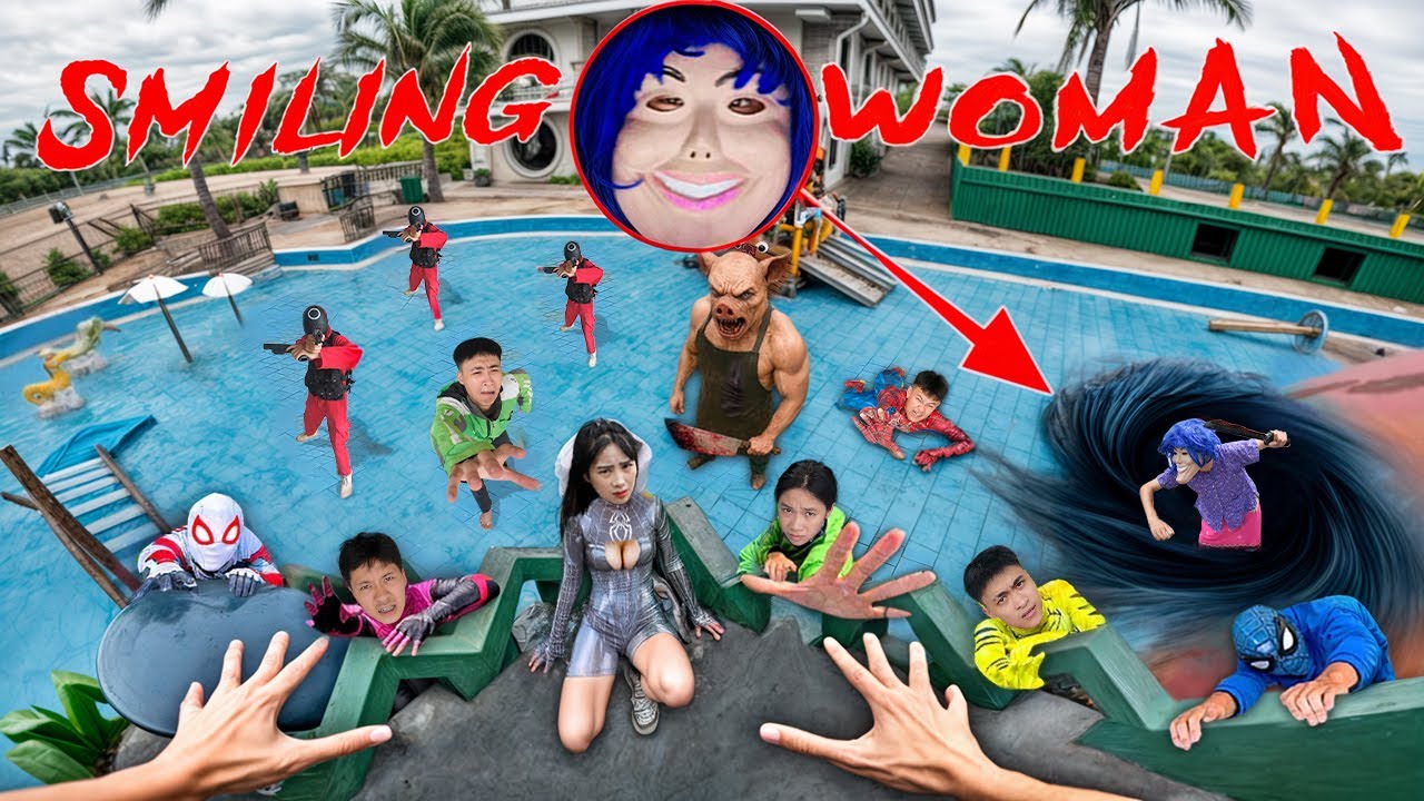 REALISTIC PARKOUR ESCAPE – BAD GUYS HUNTED BY SMILING WOMAN & PIGHEAD | Horror Chase POV Film
