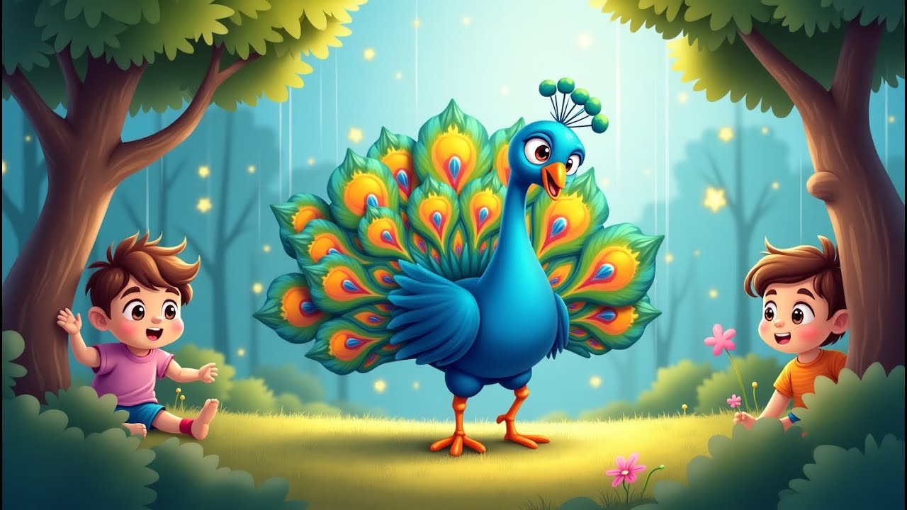 Peacock Nursery Rhyme | Fun Animal Song for Children