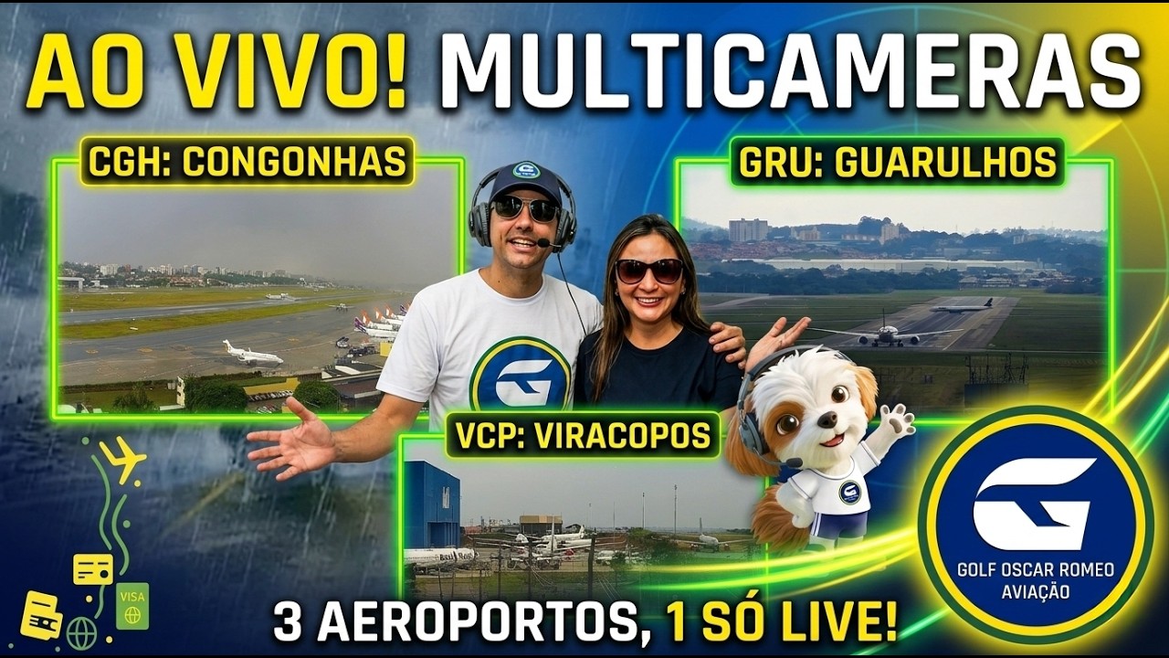 20/03/2026 - LIVE CGH, GRU, VCP - C&Acirc;MERAS GOLF OSCAR ROMEO AVIA&Ccedil;&Atilde;O