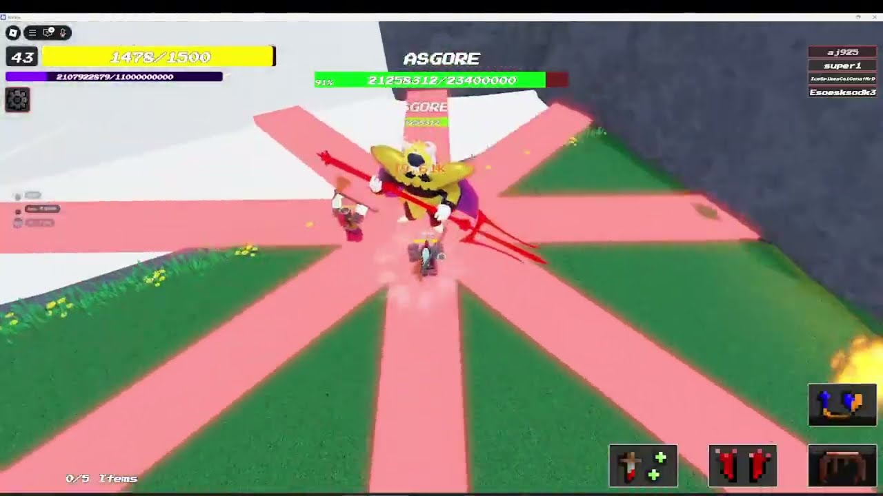 ASGORE MEDIUM WITH @jawsyaqub AND @yusufbrogamer! ROBLOX UNDERTALE DUNGEONS
