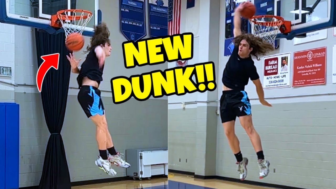 NEVER DONE BEFORE DUNK!! Travis Reynolds CRAZY dunk session